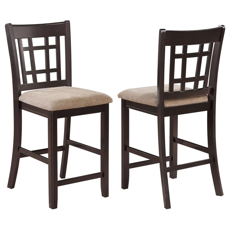 LAVON WOOD COUNTER HEIGHT DINING CHAIR TAN AND ESPRESSO (SET OF 2)