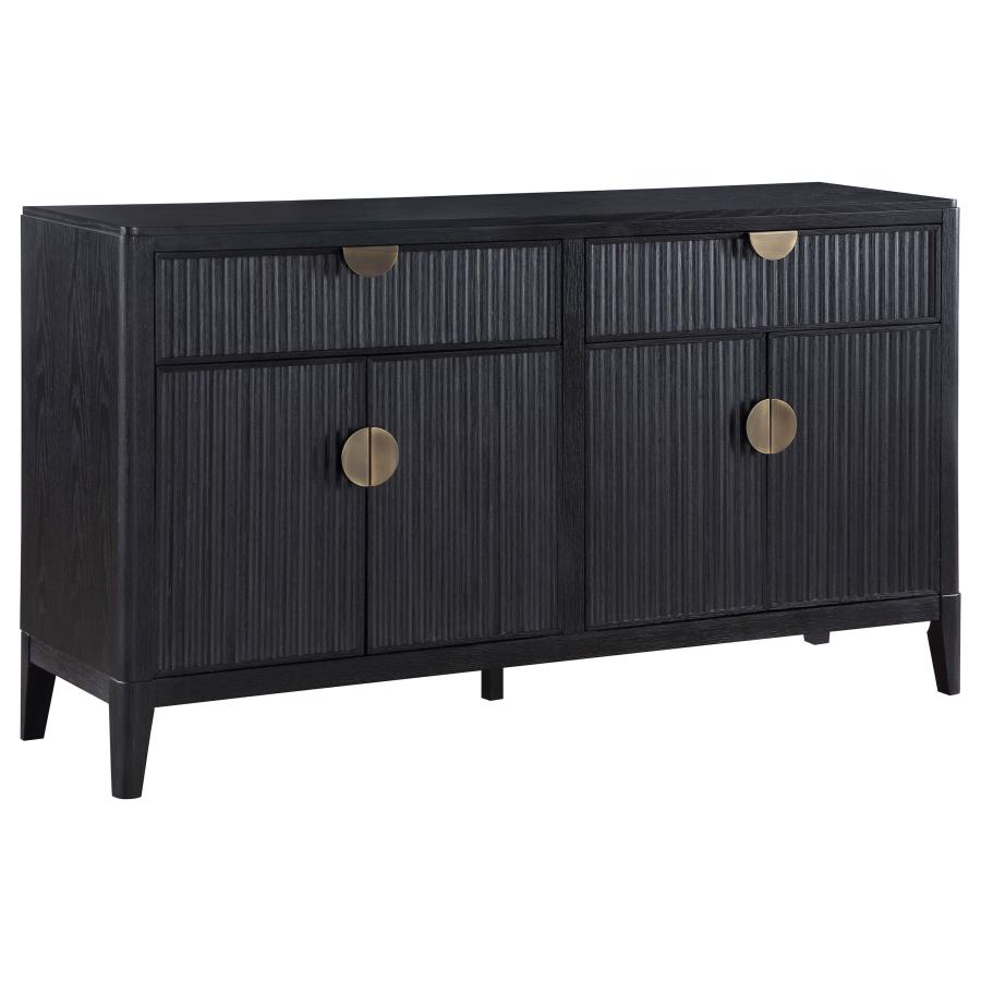 BROOKMEAD 4-DOOR SIDEBOARD BUFFET STORAGE CABINET BLACK