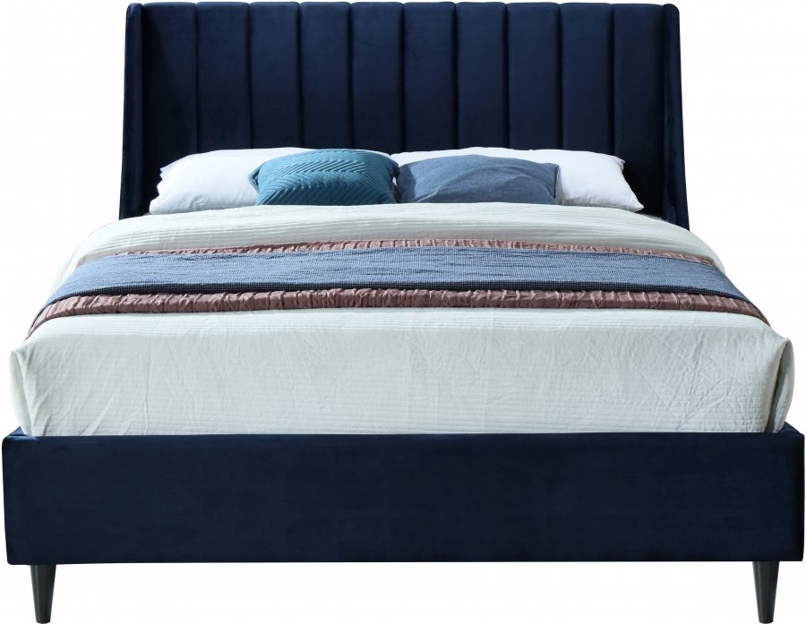 Eva Velvet Upholstered Bed - Image 3
