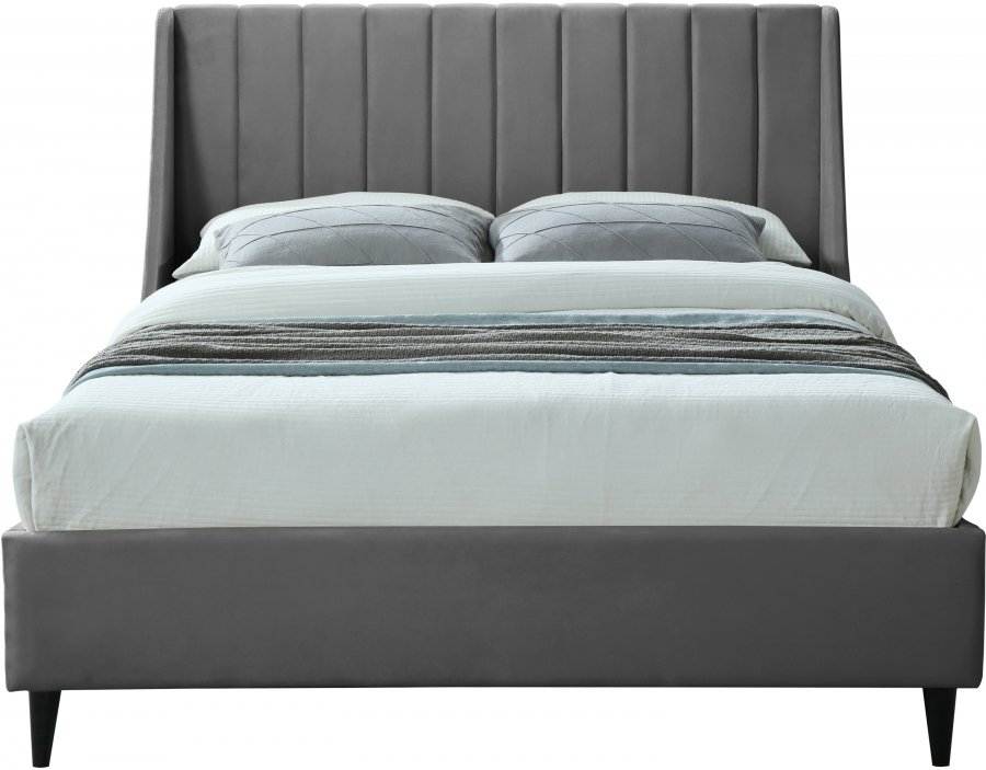 Eva Velvet Upholstered Bed - Image 3