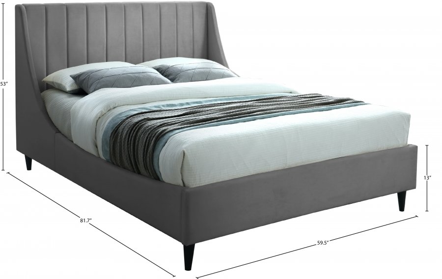 Eva Velvet Upholstered Bed - Image 8