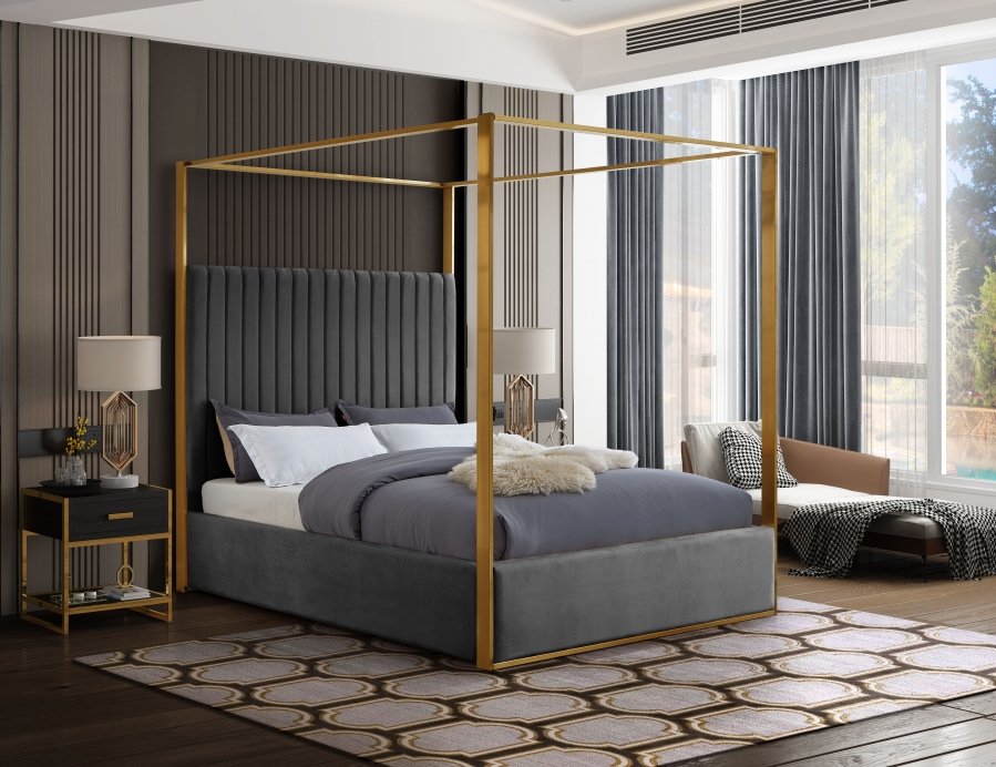 Jones Velvet Upholstered Bed - Image 2