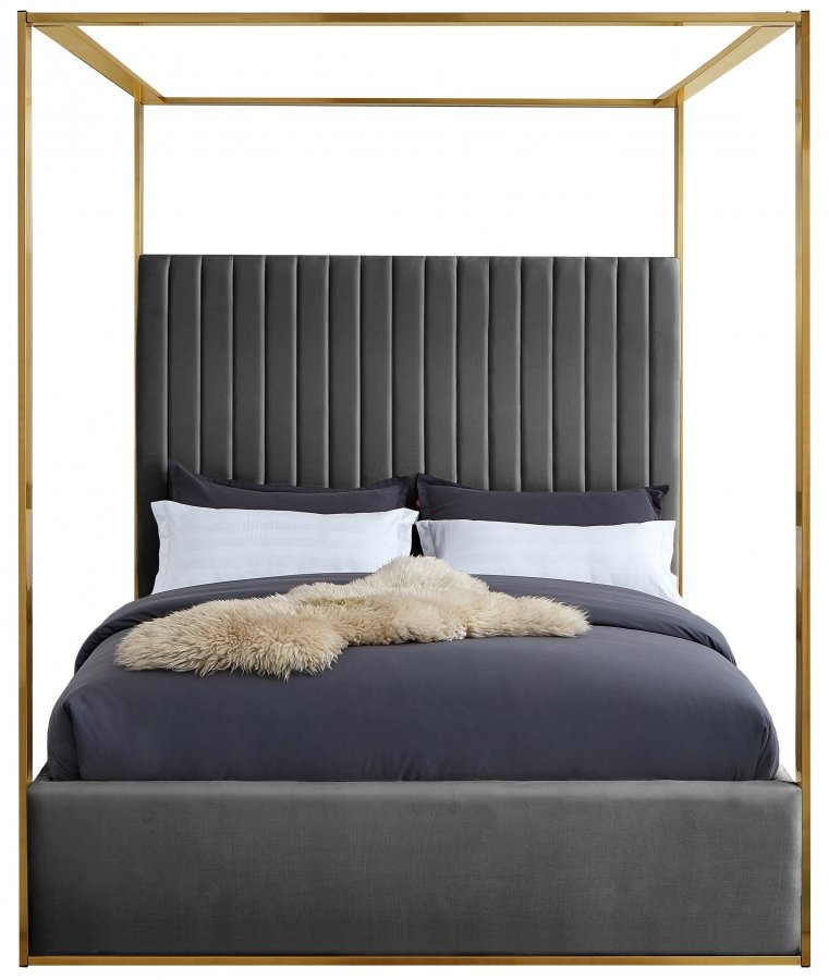 Jones Velvet Upholstered Bed - Image 3