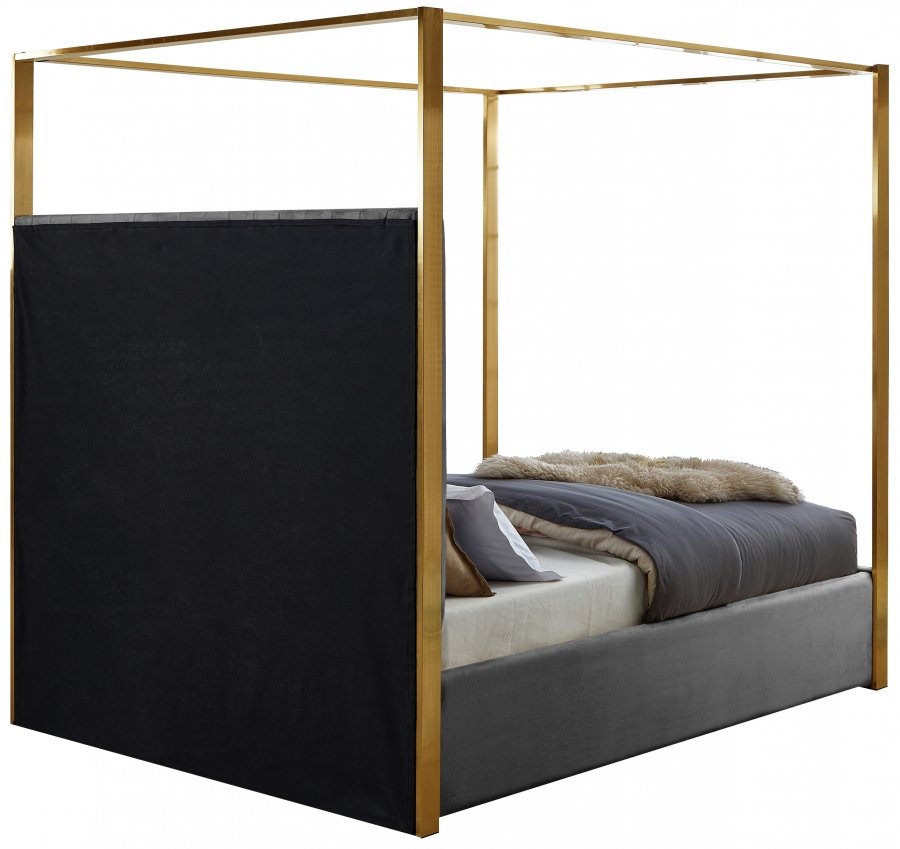 Jones Velvet Upholstered Bed - Image 6