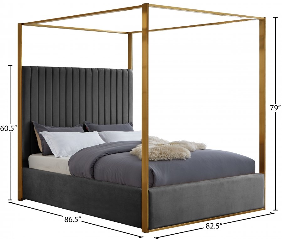 Jones Velvet Upholstered Bed - Image 7