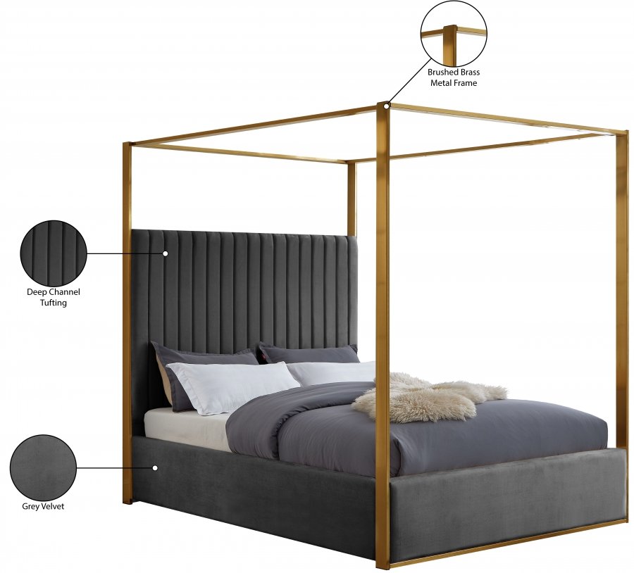 Jones Velvet Upholstered Bed - Image 8