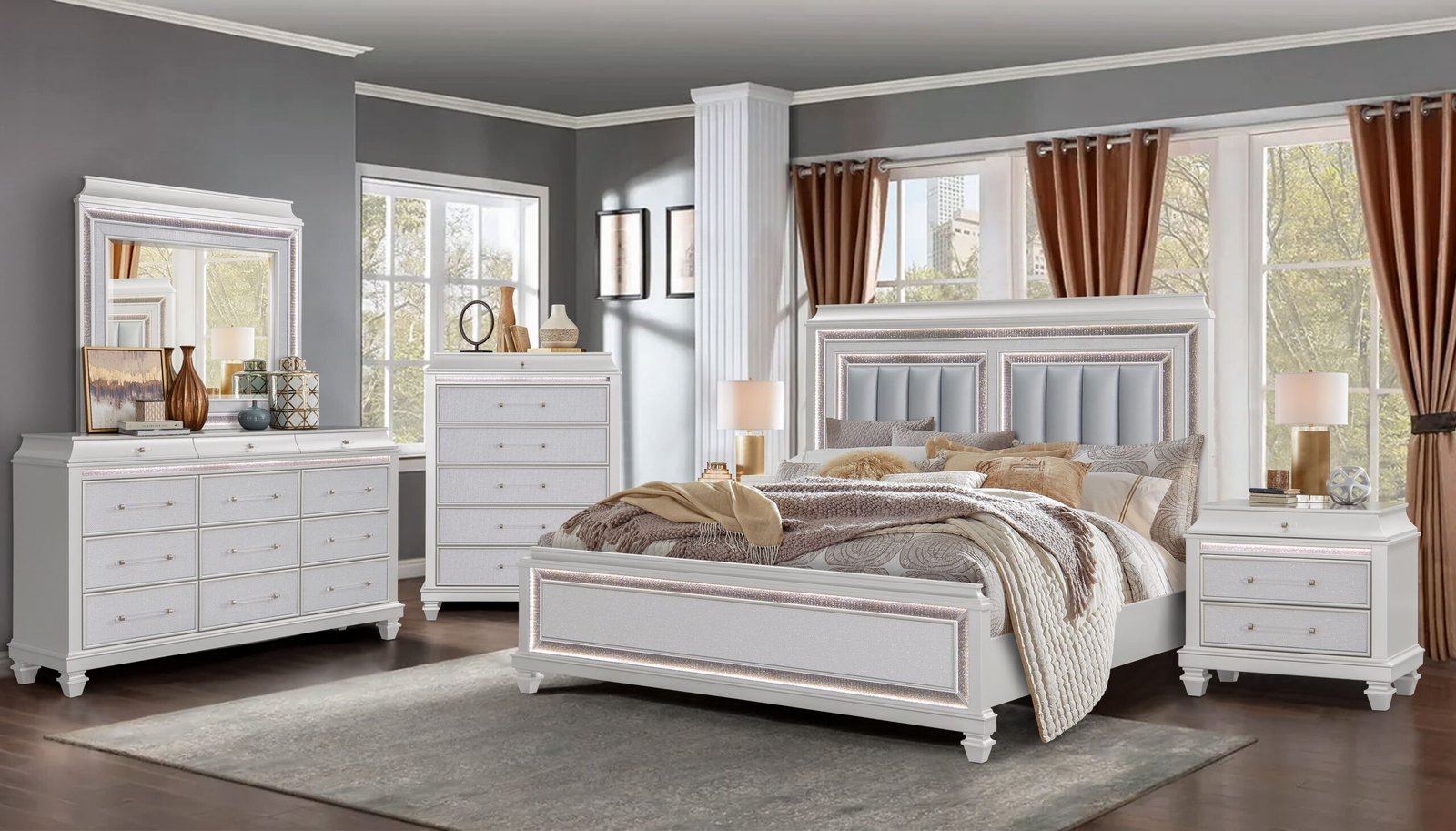SABRINA WHITE BEDROOM