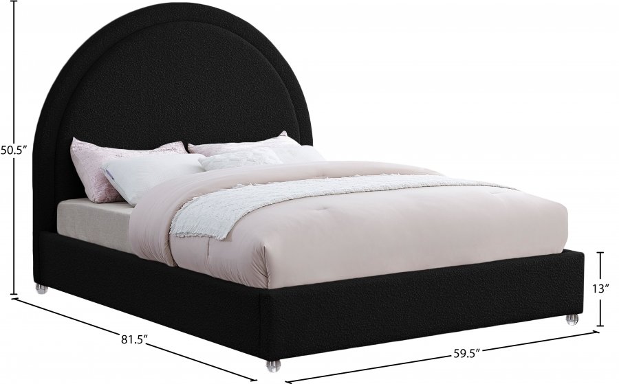 Milo Boucle Fabric Upholstered Bed - Image 7