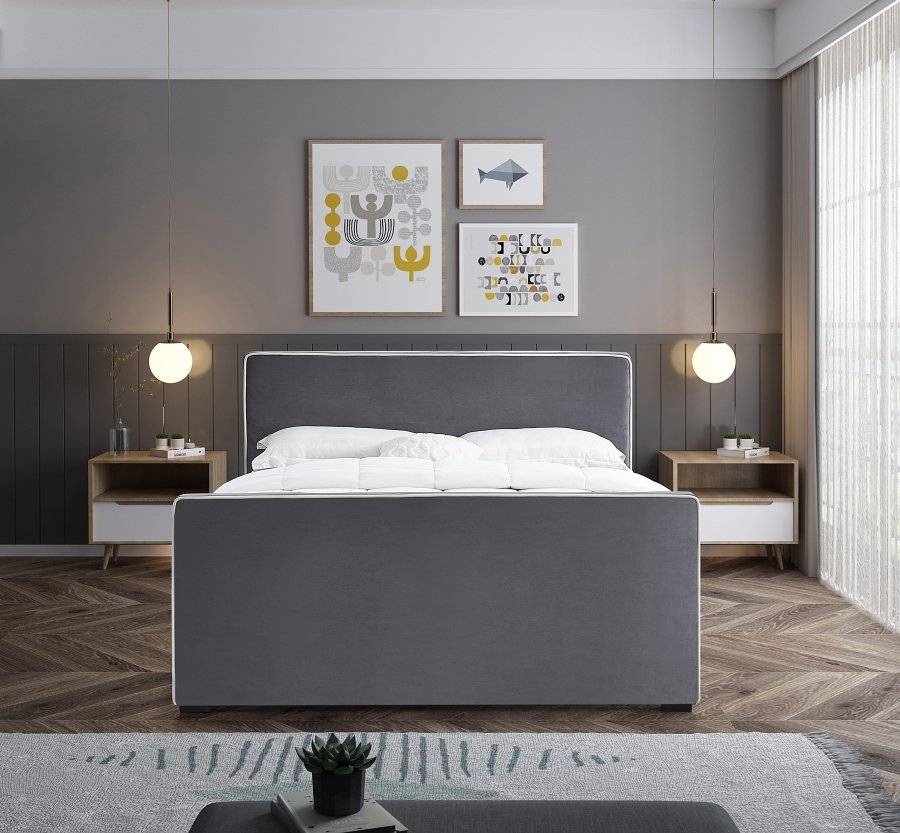 Dillard Velvet Upholstered Bed - Image 4