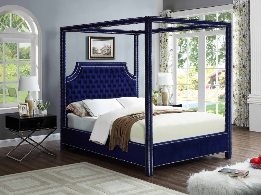 Rowan Velvet Upholstered Bed - Image 3