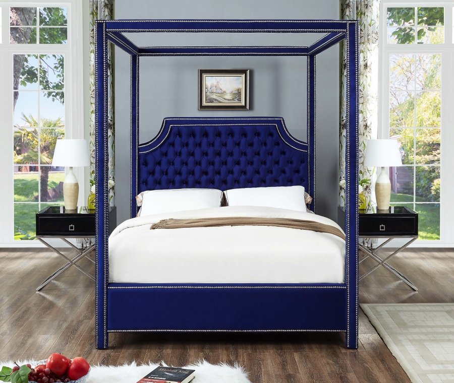 Rowan Velvet Upholstered Bed - Image 4