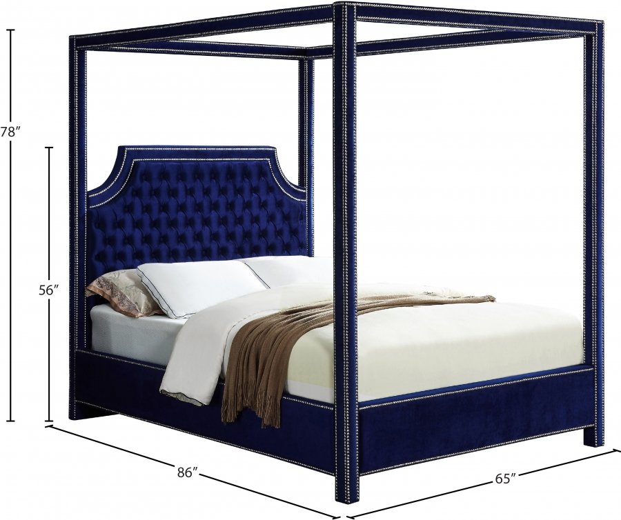 Rowan Velvet Upholstered Bed - Image 5