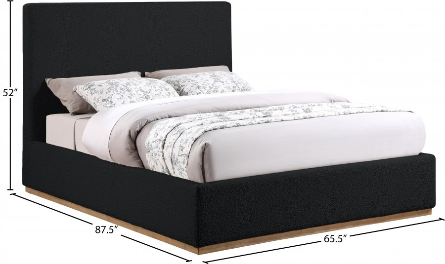 Monaco Boucle Fabric Upholstered Bed - Image 9
