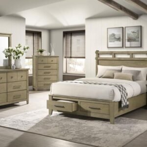 HAZLEWOOD 5-PIECE QUEEN BEDROOM SET VINEYARD OAK