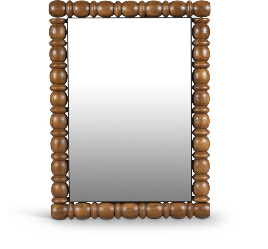 Aubrey Acacia Wood Frame Mirror
