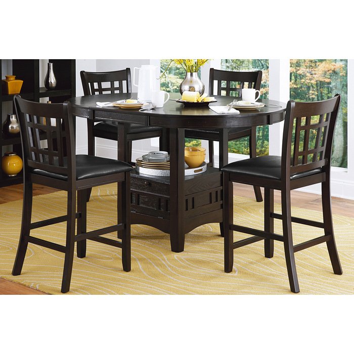 2423-36 Round / Oval Counter Height Table with Storage Base - Image 6