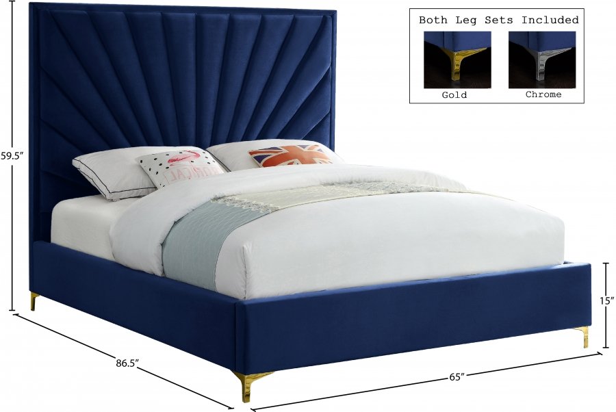 Eclipse Velvet Upholstered Bed - Image 6