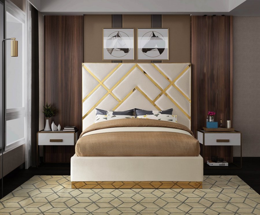 Vector Velvet Upholstered Bed - Image 4