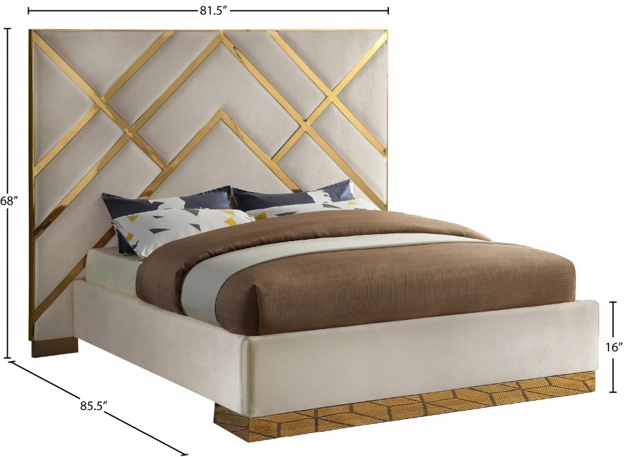 Vector Velvet Upholstered Bed - Image 5