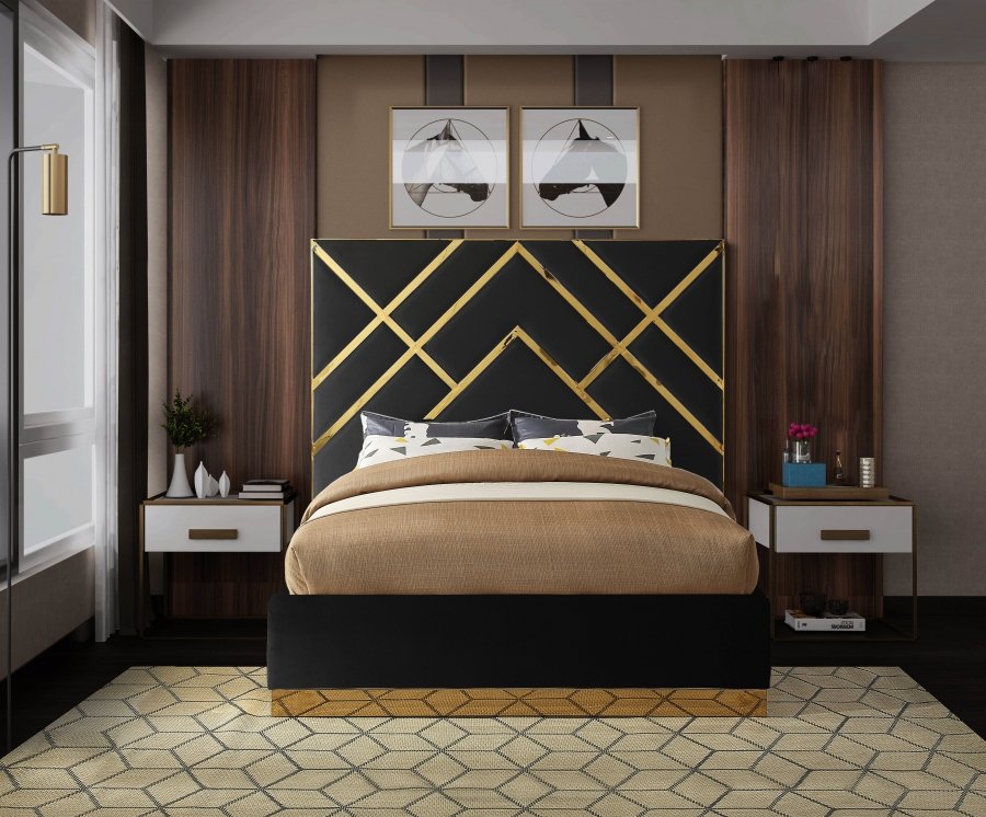 Vector Velvet Upholstered Bed - Image 4