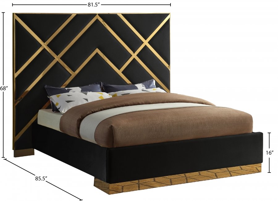 Vector Velvet Upholstered Bed - Image 5