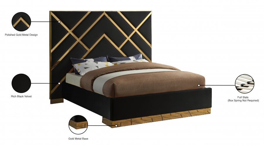 Vector Velvet Upholstered Bed - Image 6