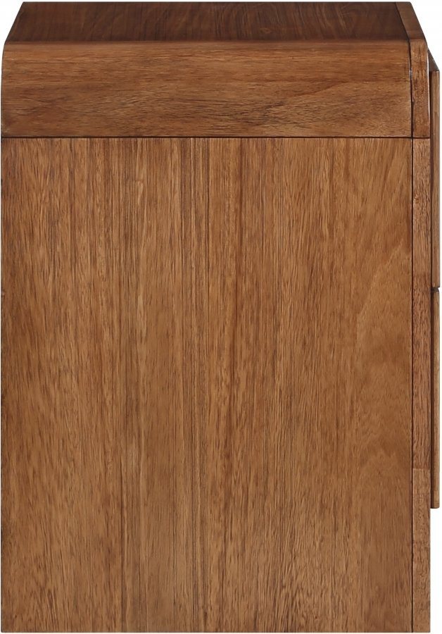 Fluted Solid Wood And Oak Veneer Nightstand - Image 6