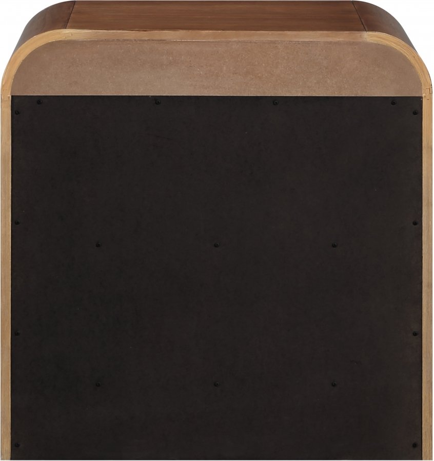 Fluted Solid Wood And Oak Veneer Nightstand - Image 7