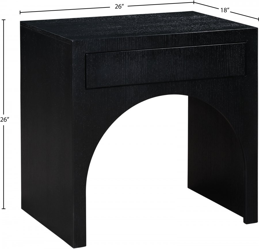 August Oak Veneer Nightstand - Image 10