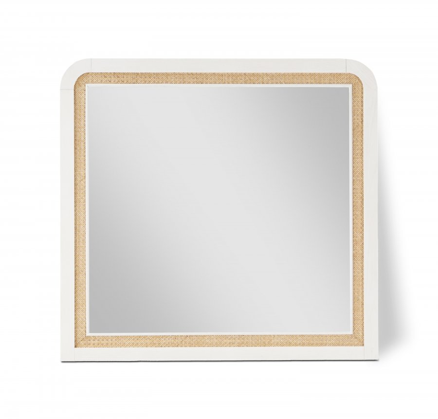 Siena Ash Wood And Natural Cane Frame Mirror