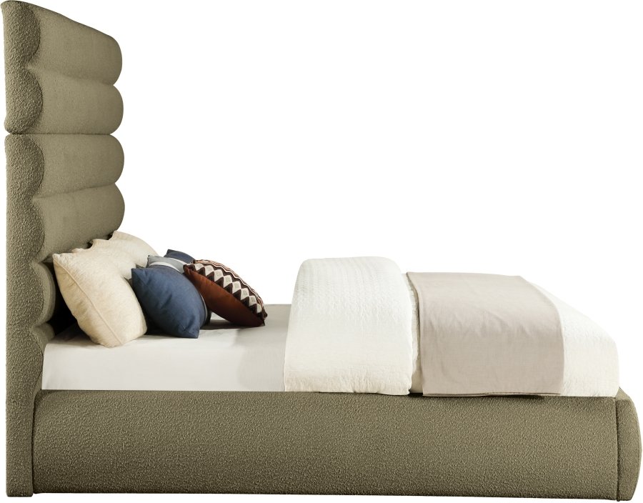 Adam Boucle Fabric Upholstered Bed - Image 4