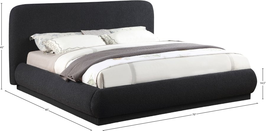 Rigby Boucle Fabric Upholstered Bed - Image 9