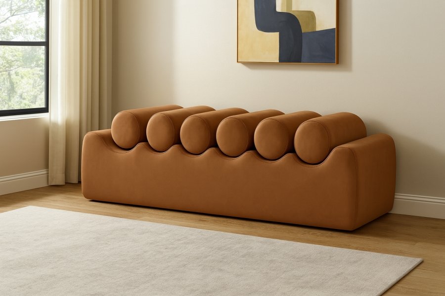Rumble Vegan Leather Upholstered Bench - Image 2