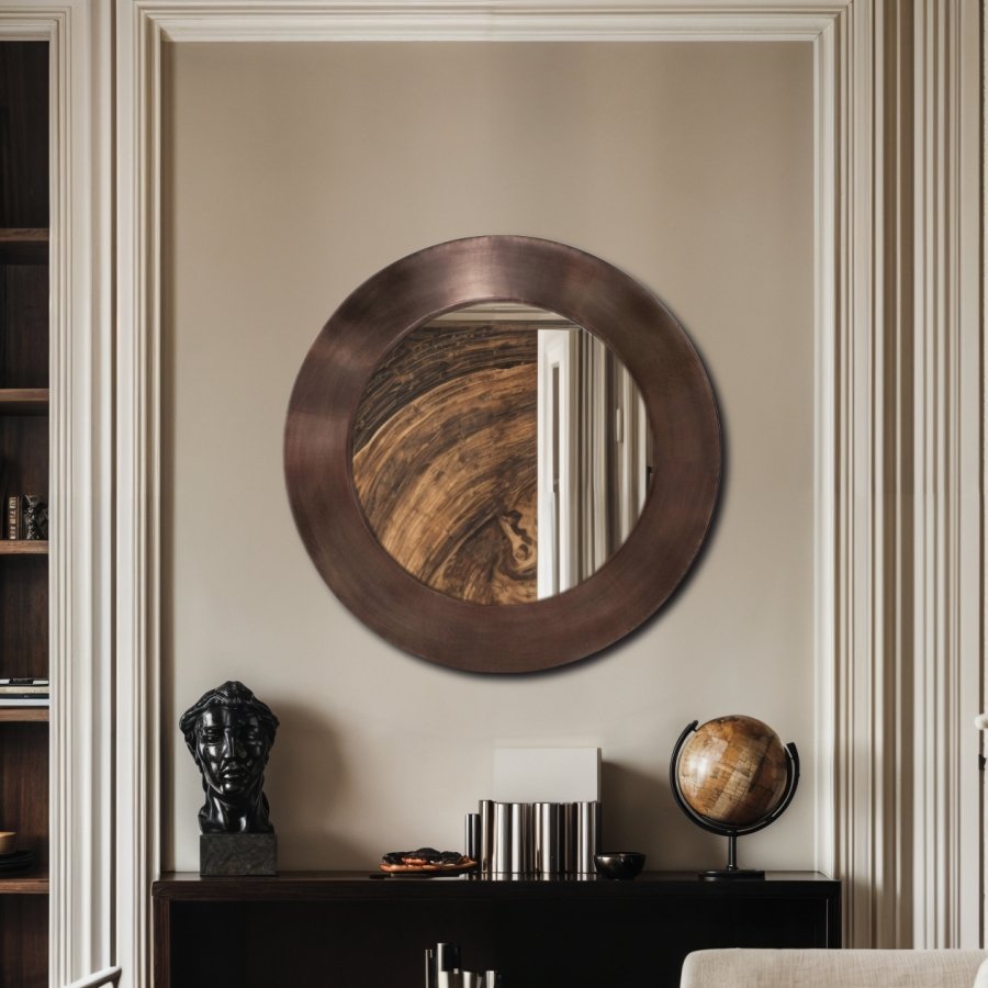 44569-1.jpg Sphere Iron Frame Mirror - Image 2