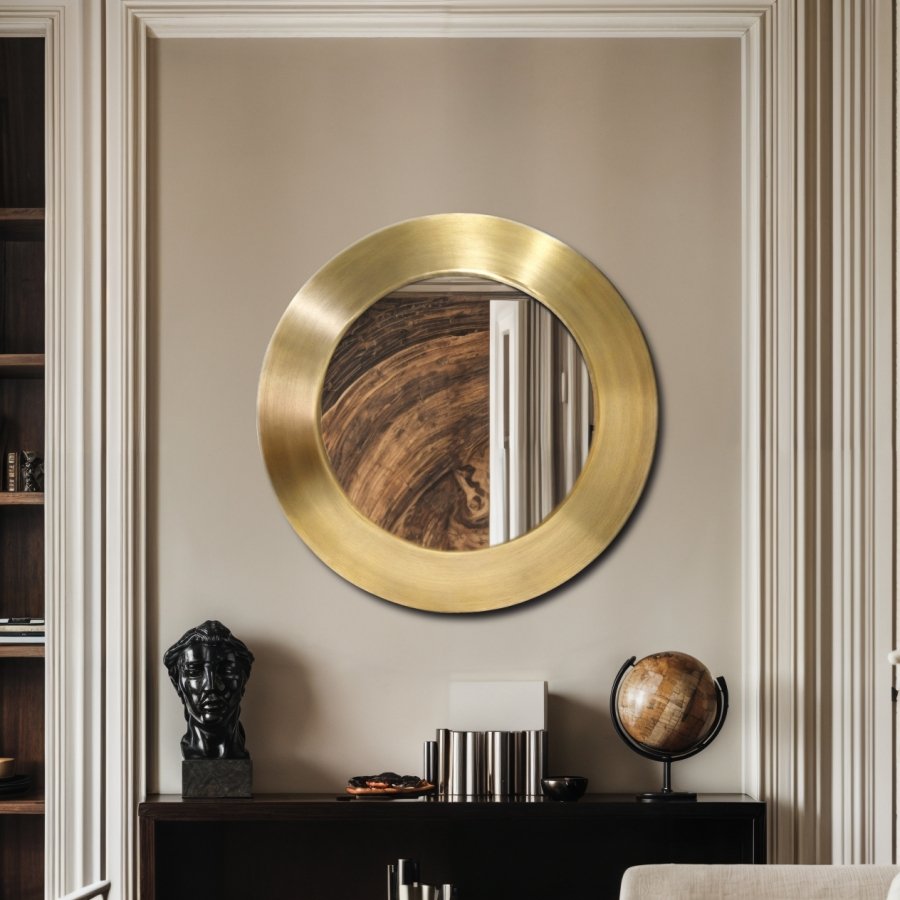 44573-1.jpg Sphere Iron Frame Mirror - Image 2