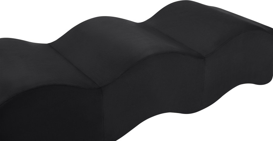 Wave Velvet Upholstered Bench - Image 6
