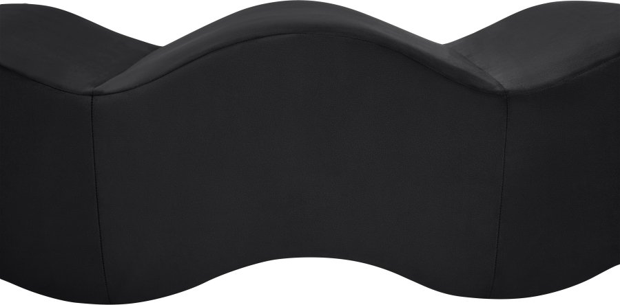 Wave Velvet Upholstered Bench - Image 8