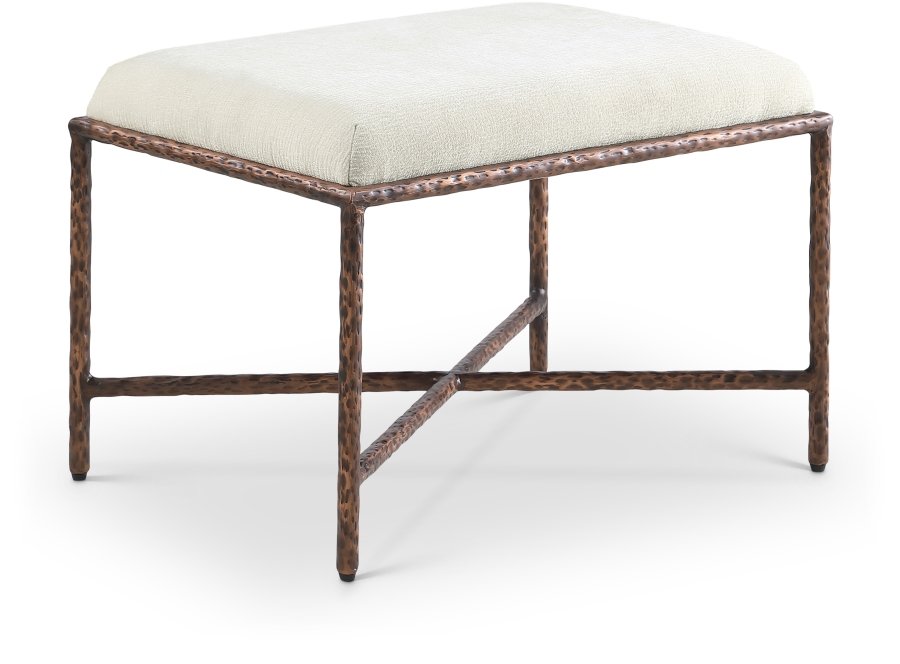 Valley Chenille Fabric Upholstered Bench