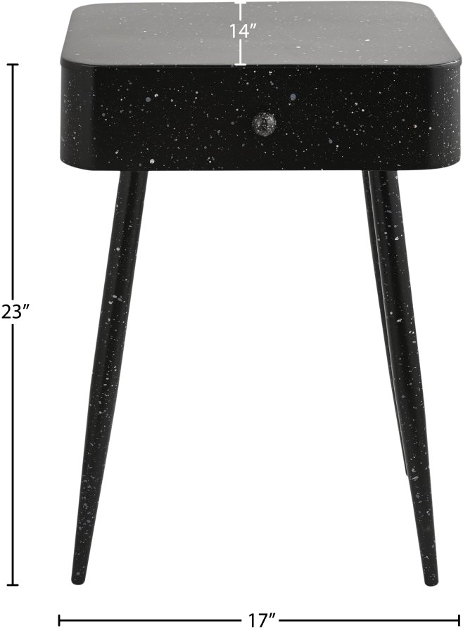 Rylan Terrazzo Pattern Iron Nightstand - Image 9