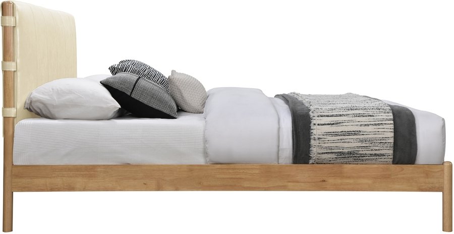 Asher Vegan Leather Upholstered Bed - Image 4