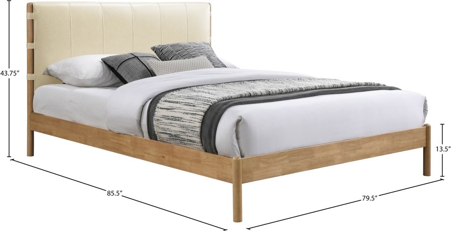 Asher Vegan Leather Upholstered Bed - Image 7