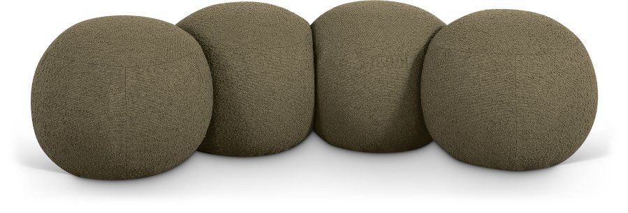 Apollo Boucle Fabric Upholstered Bench