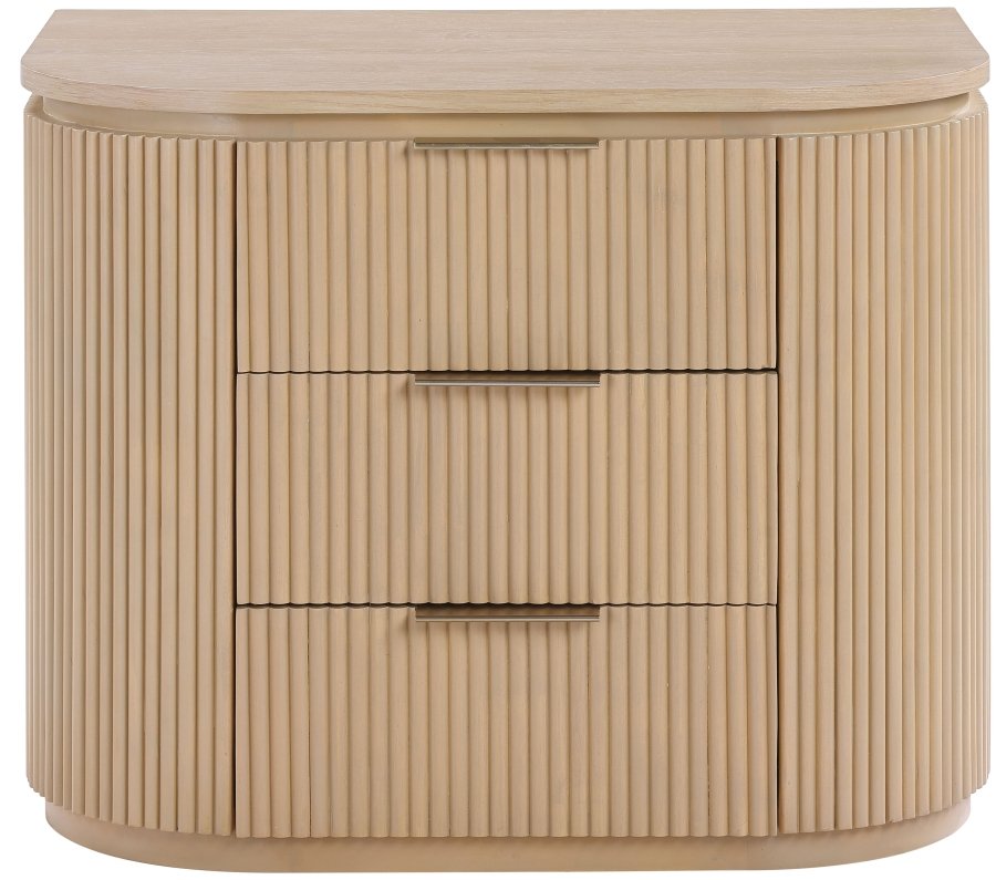 Astrid Solid Wood And Oak Veneer Nightstand - Image 3