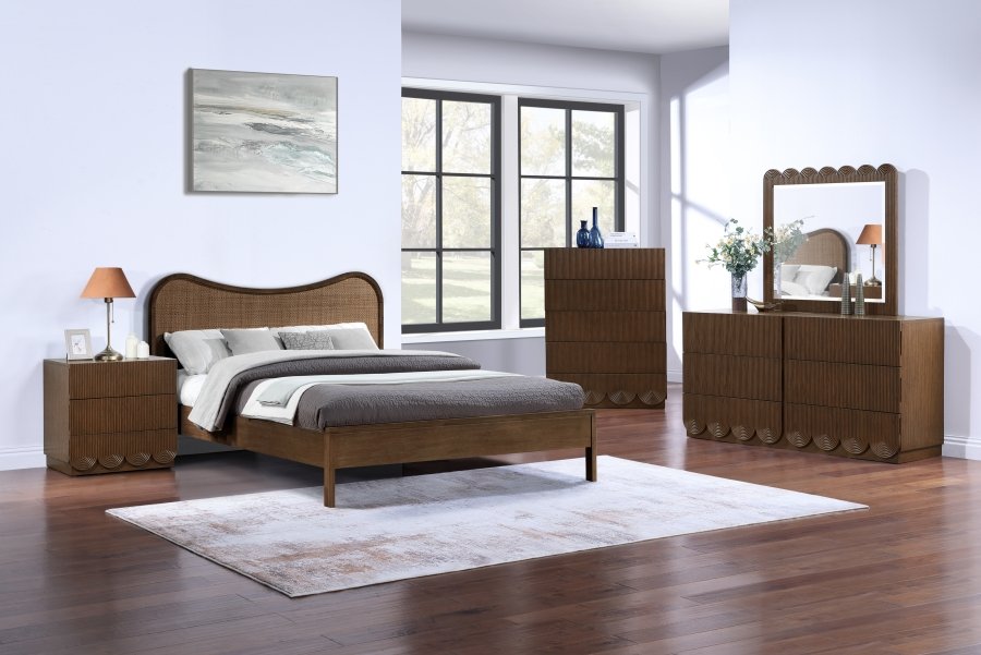 Scallop Oak Veneer Mirror - Image 6