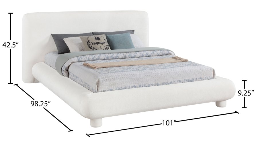 Blair Chenille Fabric Upholstered Bed - Image 9