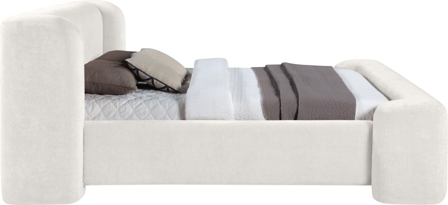 Modena Chenille Fabric Upholstered Bed - Image 4