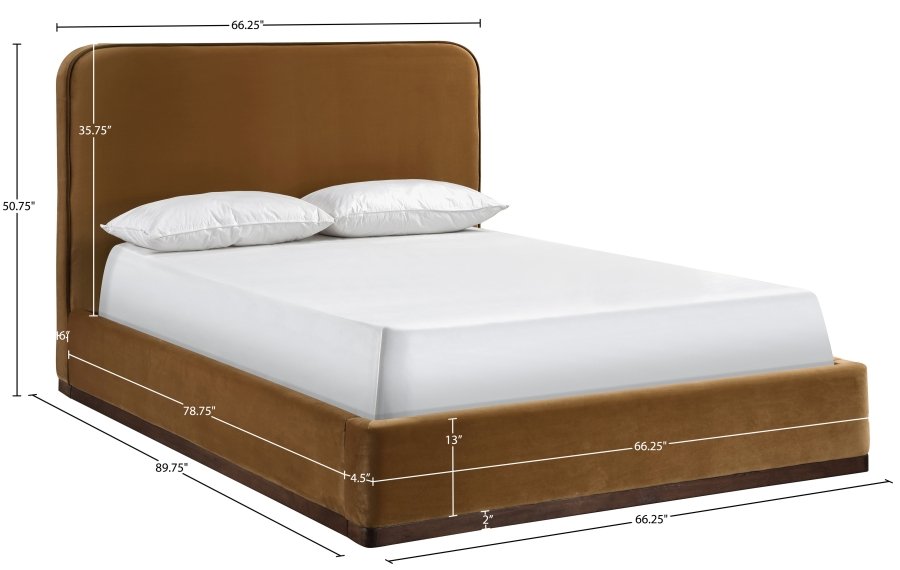 Rava Velvet Upholstered Bed - Image 9