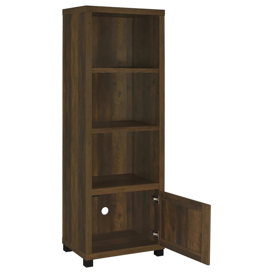 736293-SET_04x900.jpg SACHIN 3-PIECE 79-INCH TV ENTERTAINMENT CENTER DARK PINE - Image 4
