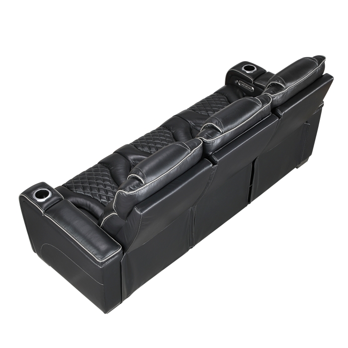 8449BK-3PWHM_noBG_back_2__l.jpg 8449BK-3PWHM Power Double Reclining Sofa with Center Drop-Down Cup Holders, Power Headrests, Storage Arms with Cup holders, Reading Lights, Wireless Charger, Air Massage and Heat, LED Lighting and Charging Ports - Image 3