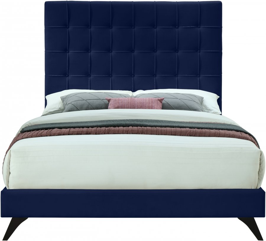 Elly Velvet Upholstered Bed - Image 3